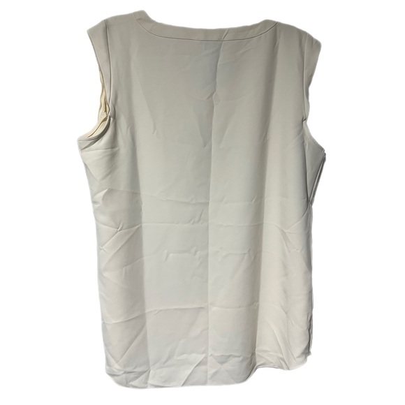 Daily Ritual Cream Cap Sleeve Sleeveless Tunic Tank Blouse Top Shirt Size 16 - Picture 4 of 8